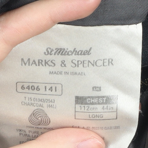 Marks and Spencer Men's Grey Wool Blazer 44L