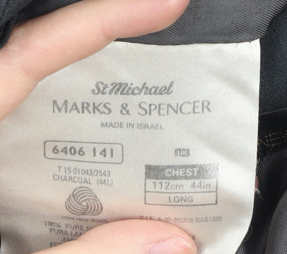 Marks and Spencer Men's Grey Wool Blazer 44L