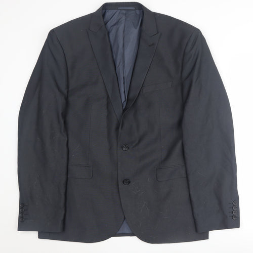 Next Men's Black Blazer Size 44 Regular Fit