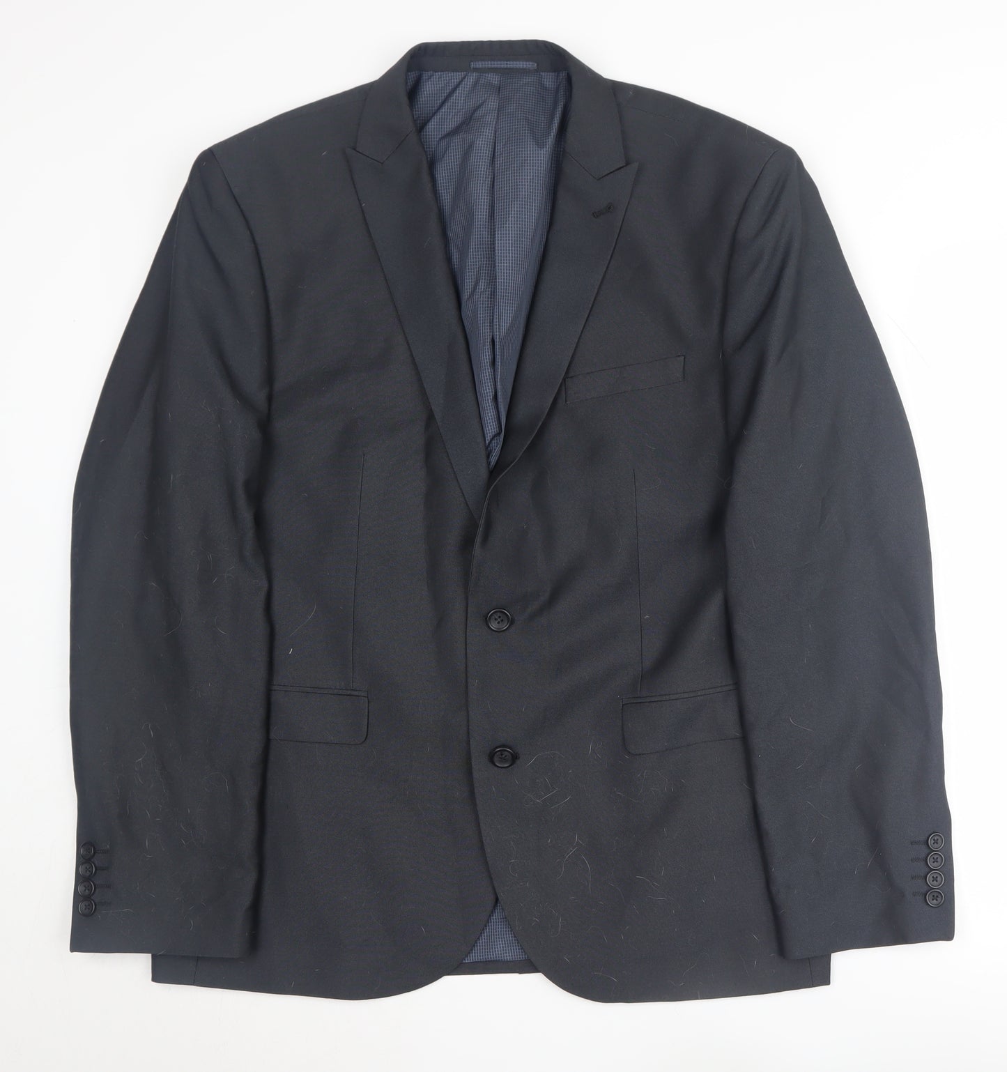 Next Men's Black Blazer Size 44 Regular Fit