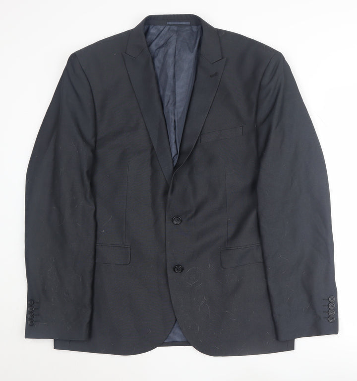 Next Men's Black Blazer Size 44 Regular Fit