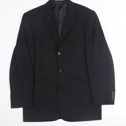 NEXT Men's Black Blazer 38R Notch Lapel Formal Jacket