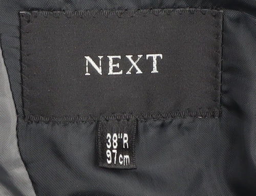 NEXT Men's Black Blazer 38R Notch Lapel Formal Jacket