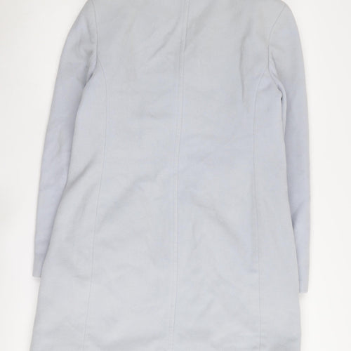 Marks and Spencer Women's Blue Long Coat - Size 10