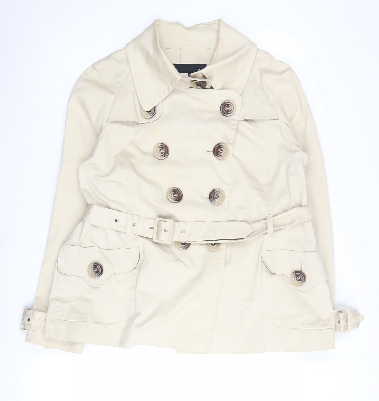 Next Women's Beige Trench Coat Size 18 Casual Wear