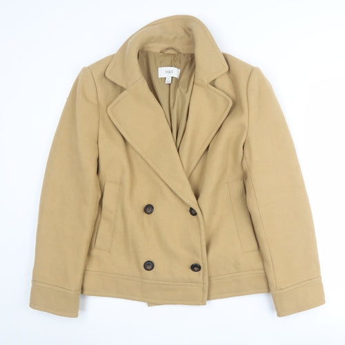 Marks and Spencer Women's Beige Pea Coat Size 12