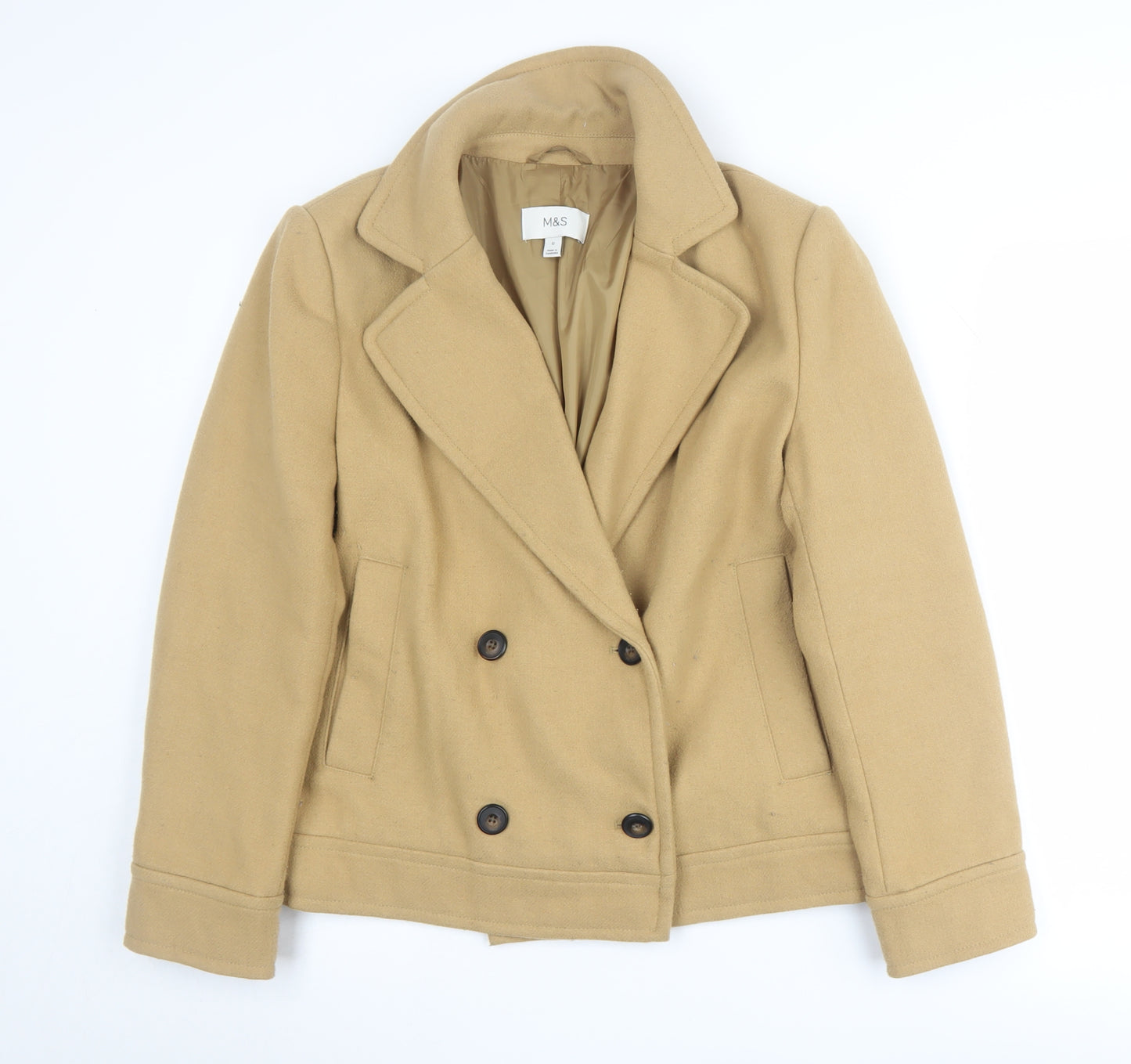 Marks and Spencer Women's Beige Pea Coat Size 12