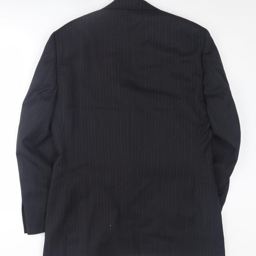Greenwoods Elite Men's Black Striped Suit Jacket 38R