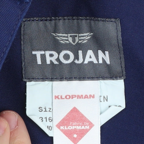 Trojan Blue Cargo Trousers, Men's L, Reflective Workwear