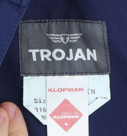 Trojan Blue Cargo Trousers, Men's L, Reflective Workwear