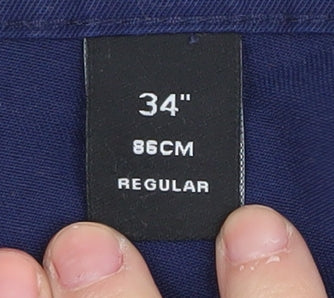 Trojan Blue Cargo Trousers, Men's L, Reflective Workwear