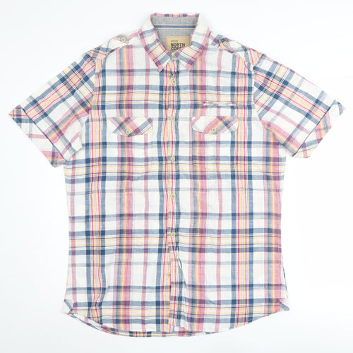 Men's Marks and Spencer Plaid Button-Up Shirt - M