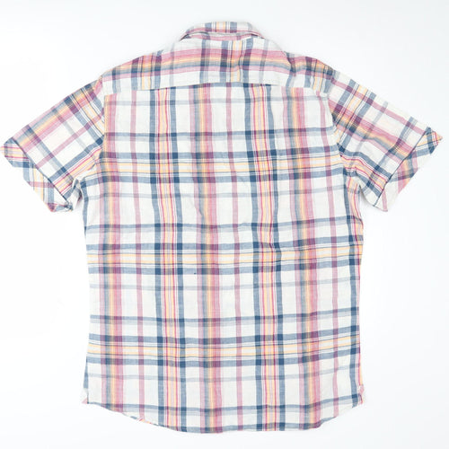 Men's Marks and Spencer Plaid Button-Up Shirt - M