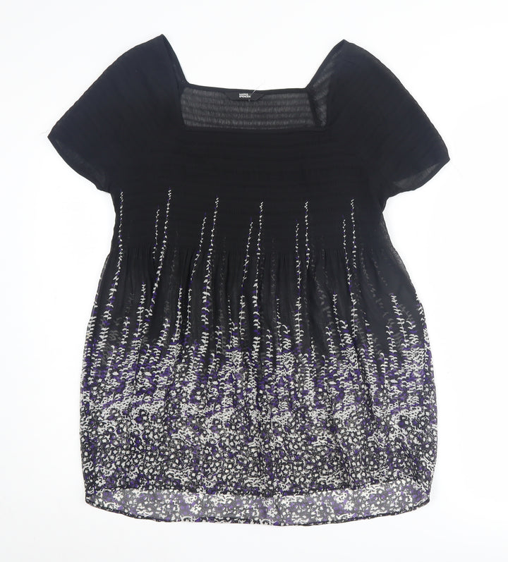 Marks and Spencer Women's Black Floral Blouse