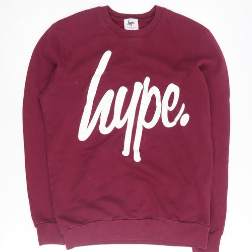 Hype Men's Red Graphic Print Pullover Sweatshirt M