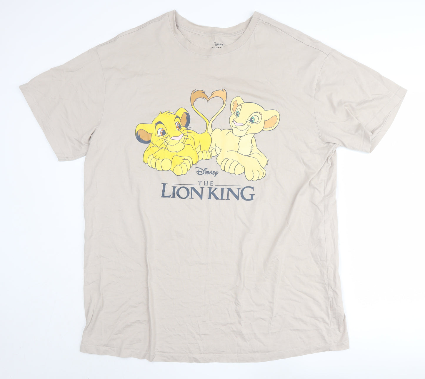 Disney Beige Lion King T-shirt Unisex L