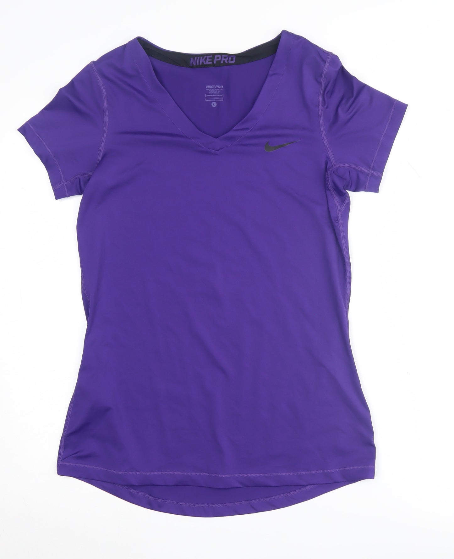 Nike Women's Purple Athletic T-Shirt, Size L