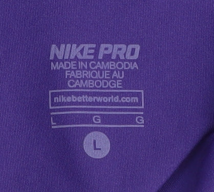 Nike Women's Purple Athletic T-Shirt, Size L
