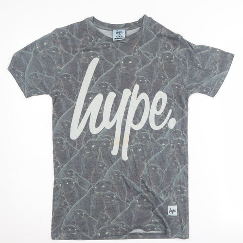 Hype x ASOS Grey Animal Print T-Shirt XS Men