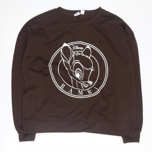 Disney Bambi Women's Brown Pullover Sweatshirt Size L