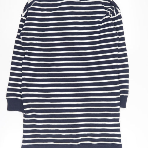 Next Girls Blue Striped Sequin Star Pullover Sweatshirt 9 Years