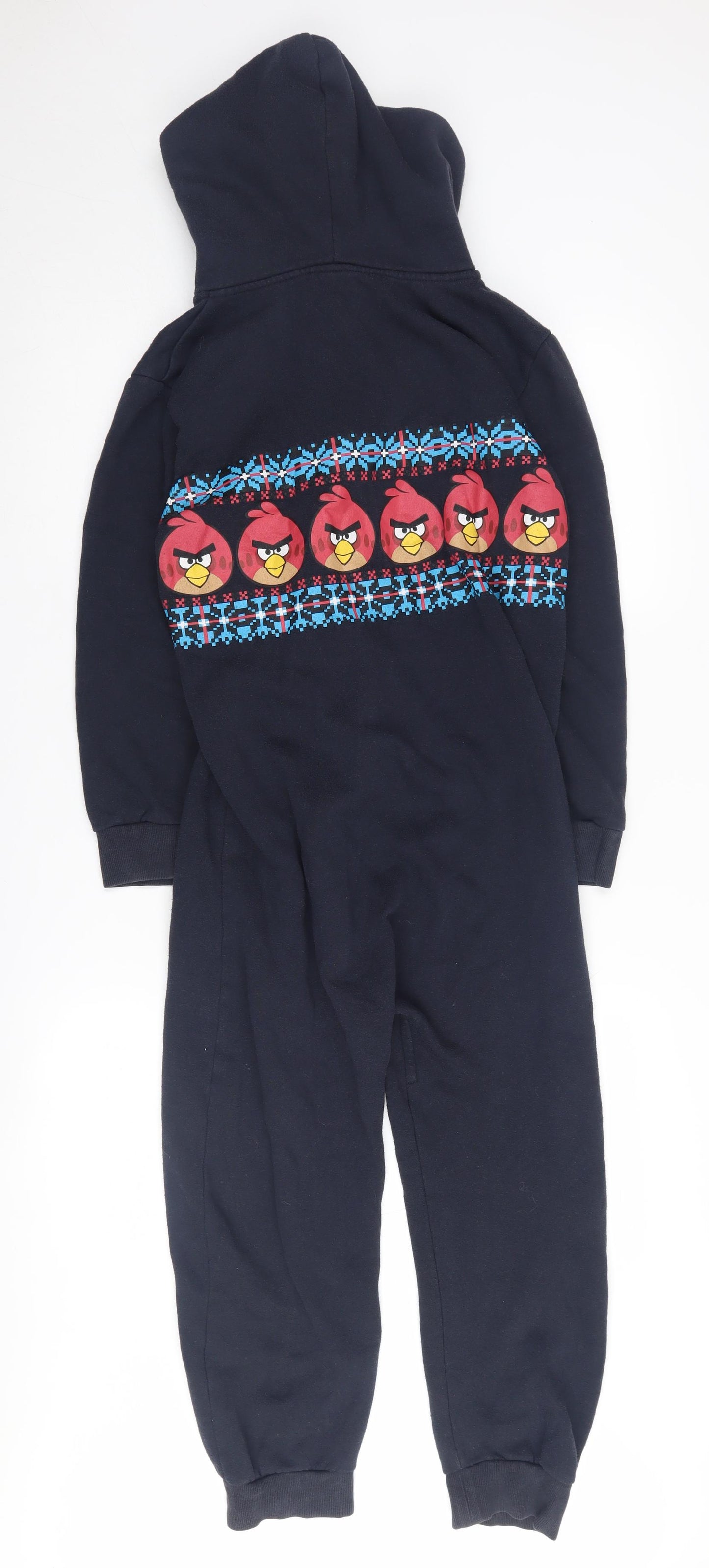 Next Boys Black Angry Birds Hooded Onesie 12 Years