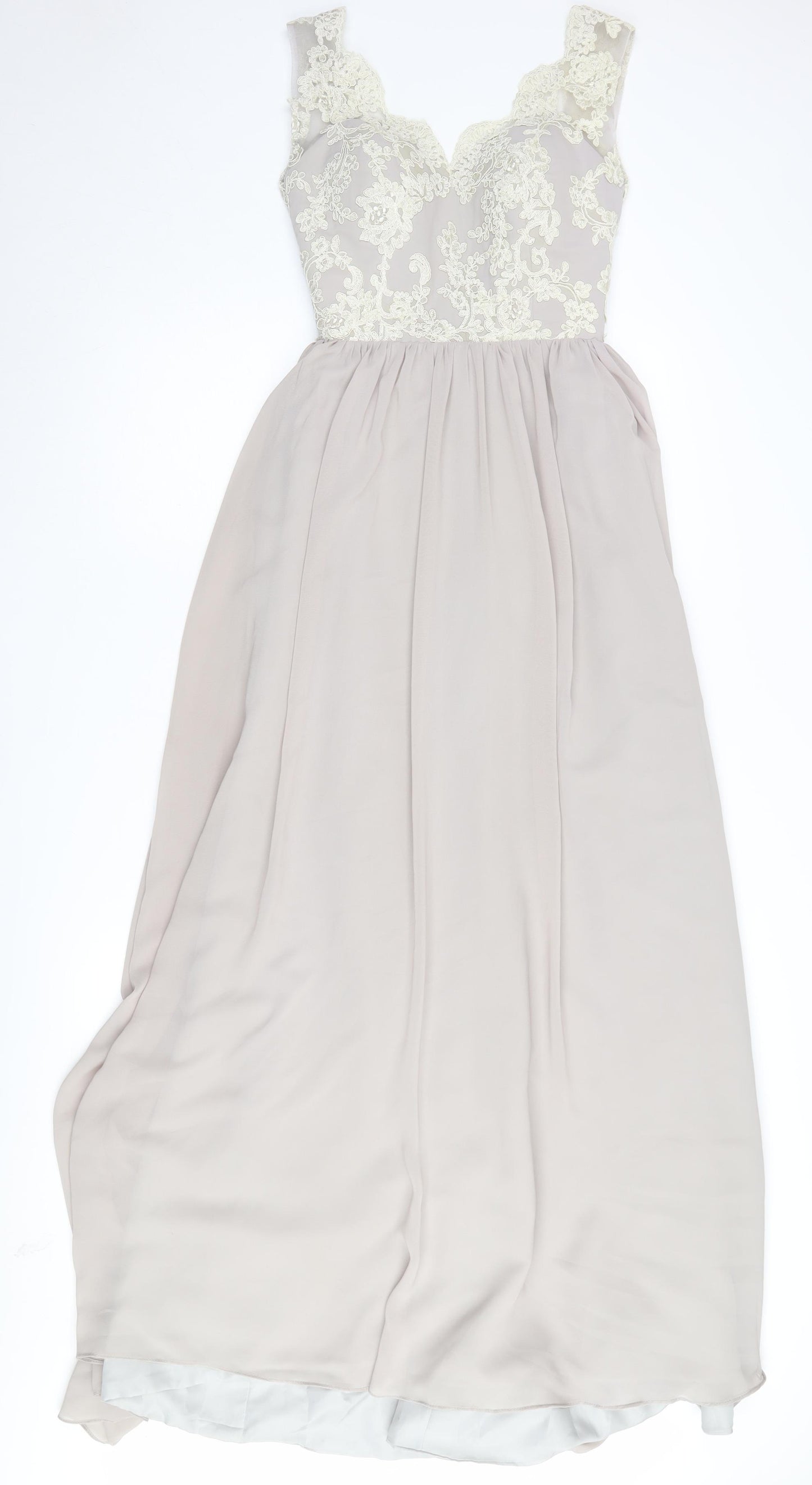 Cocomelody Women's Beige Maxi Dress Formal Size 6