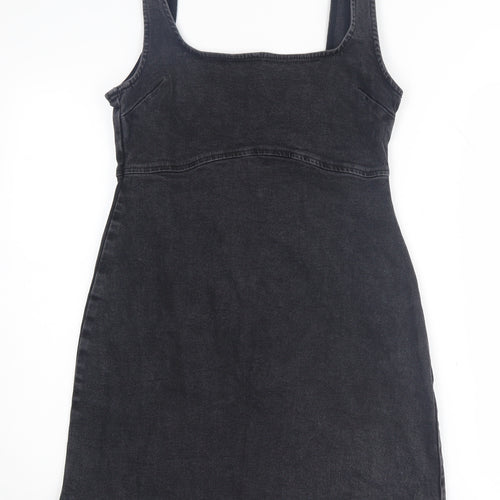 ASOS DESIGN Women's Black Denim Mini Dress