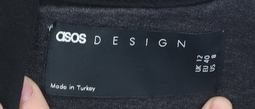 ASOS DESIGN Women's Black Denim Mini Dress