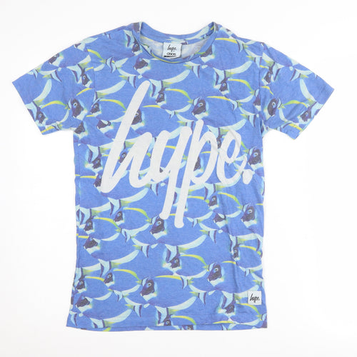 ASOS Unisex Blue Graphic Print T-Shirt XS