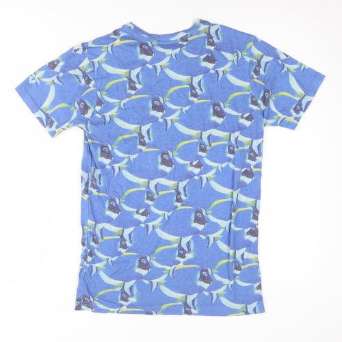 ASOS Unisex Blue Graphic Print T-Shirt XS