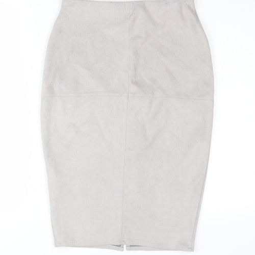 River Island Women's Grey Pencil Skirt Size 8