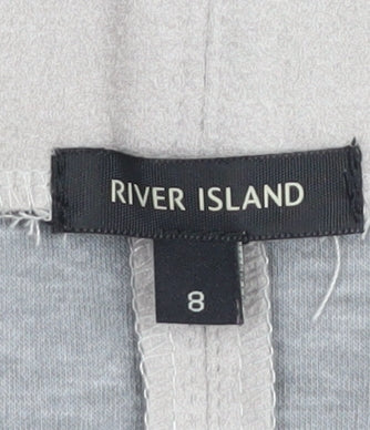 River Island Women's Grey Pencil Skirt Size 8