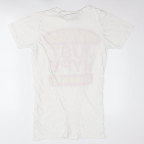 Hype Men's White Graphic Print T-Shirt Size S