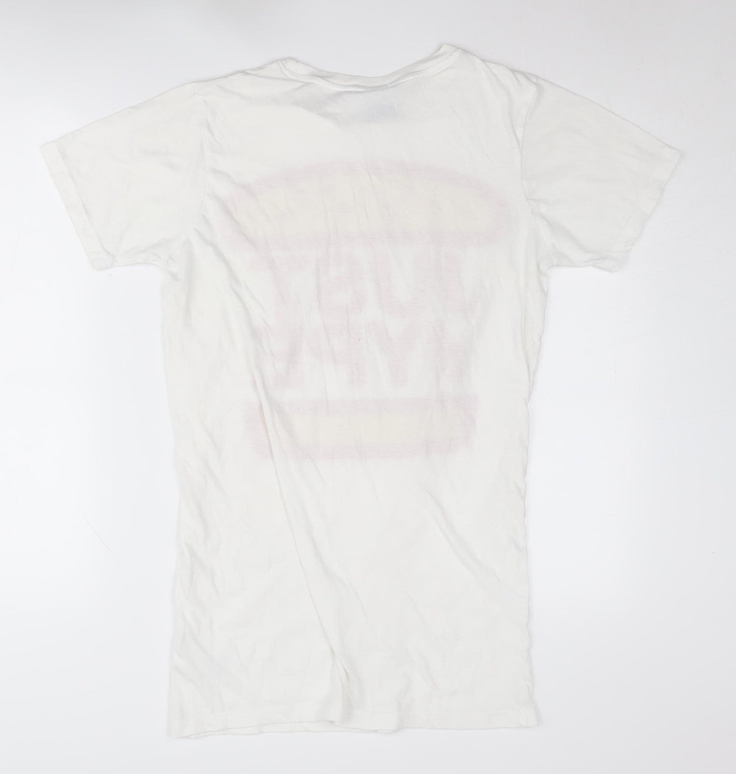 Hype Men's White Graphic Print T-Shirt Size S
