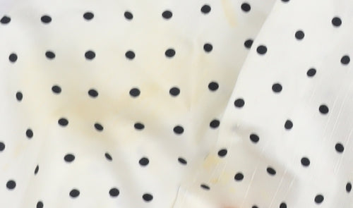 Smodell Women's White Polka Dot Pleated Skirt Size 10