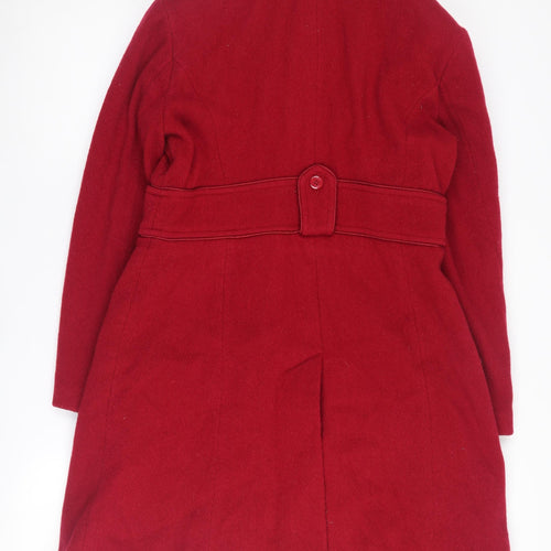 South Women's Red Wool Overcoat, Size 12, Autumn/Winter