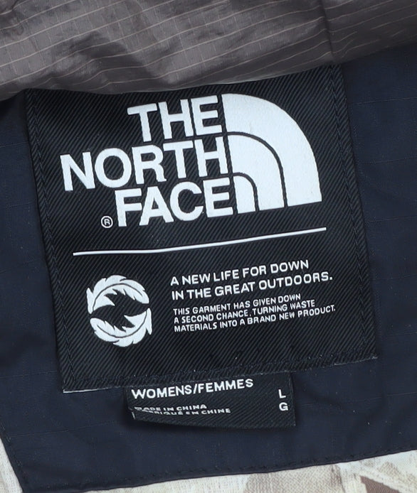The North Face Women's L Brown Black Puffer Jacket