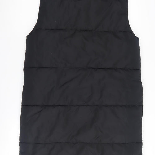 ONLY Women's Black Long Hooded Padded Waistcoat S