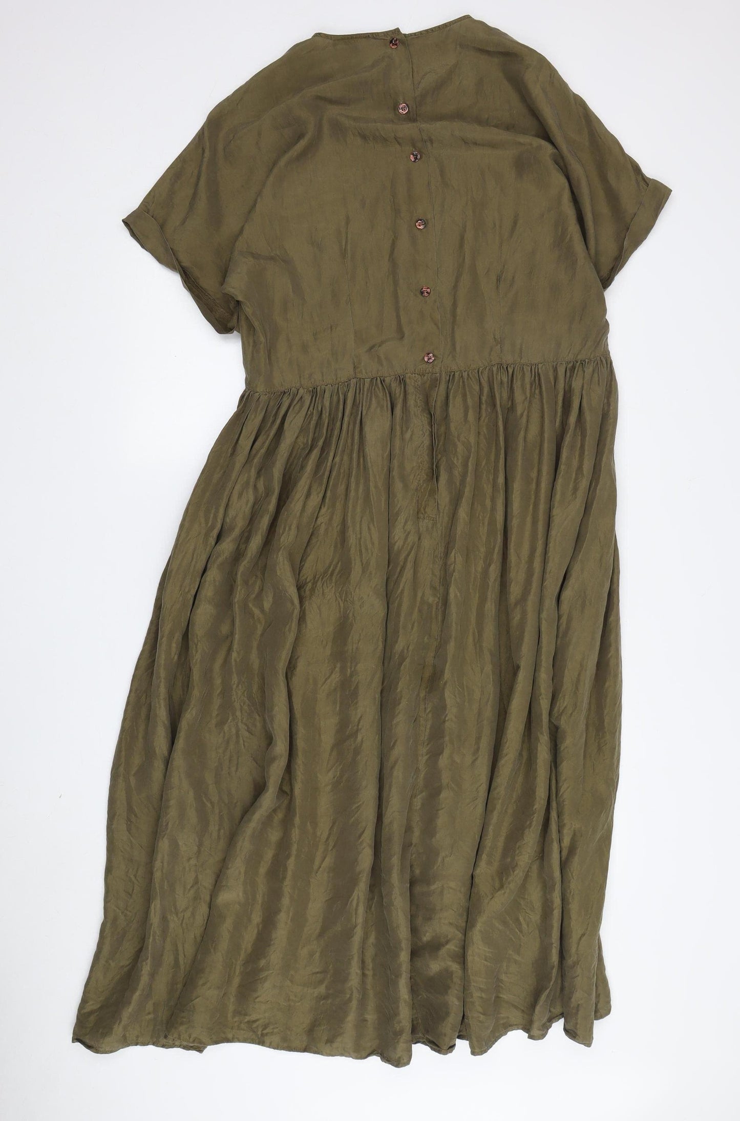 Wallis Women's Green Silk Dress Size 10