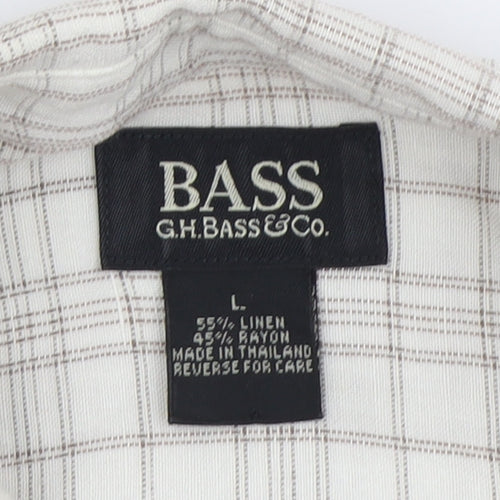 G.H. Bass & Co. Men's Multicoloured Plaid Shirt L