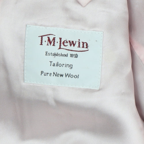T.M. Lewin Men's Blue Wool Blazer - Size 39R