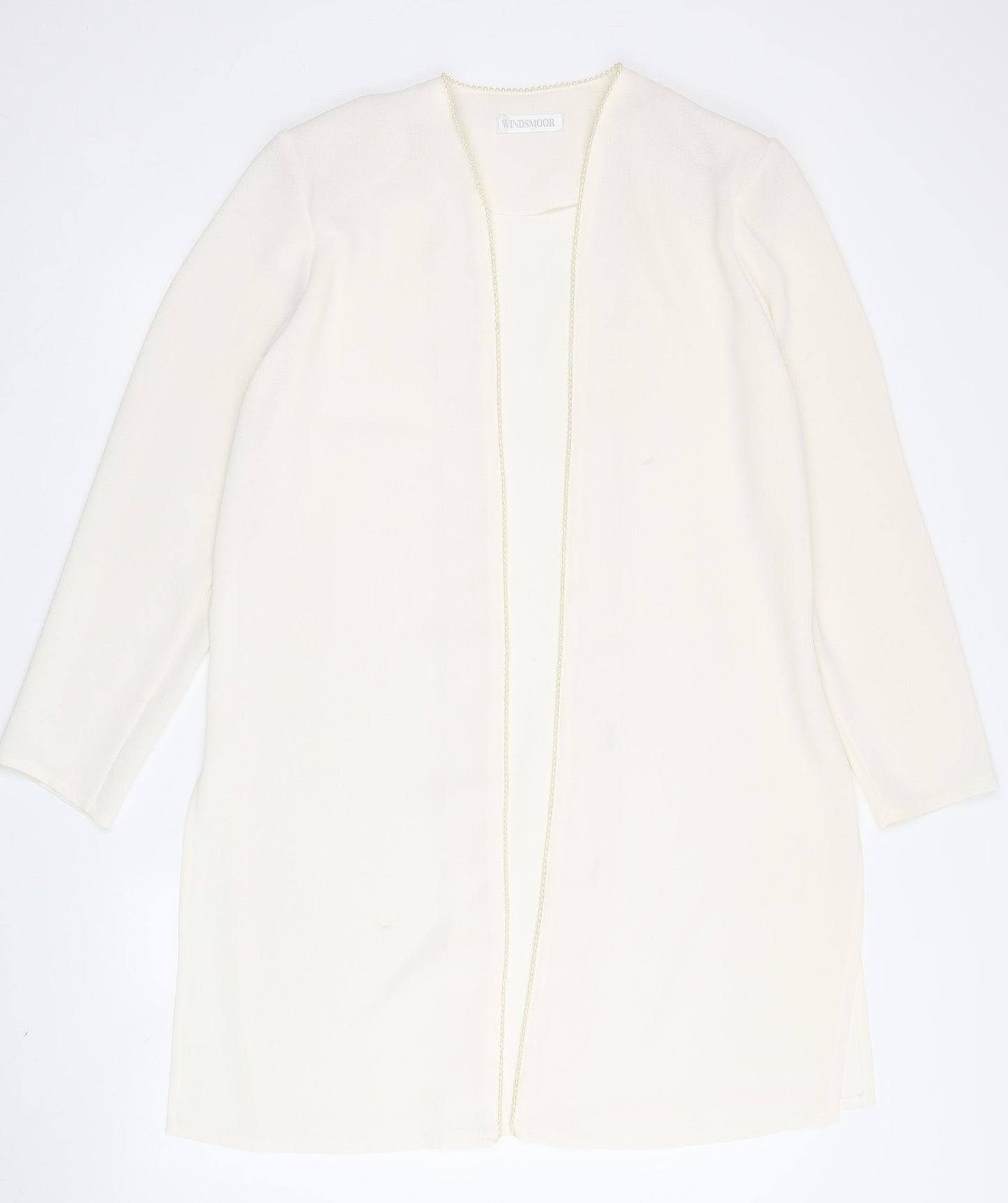 Windsmoor Women's Ivory Coat Size 12 Long Sleeve