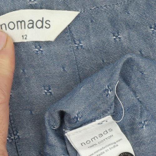 Nomads Women's Blue Button Dress Size 12