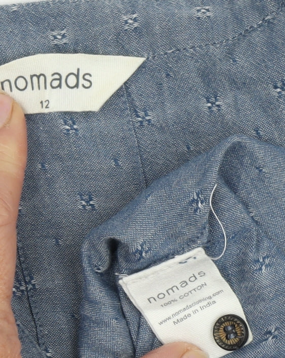 Nomads Women's Blue Button Dress Size 12