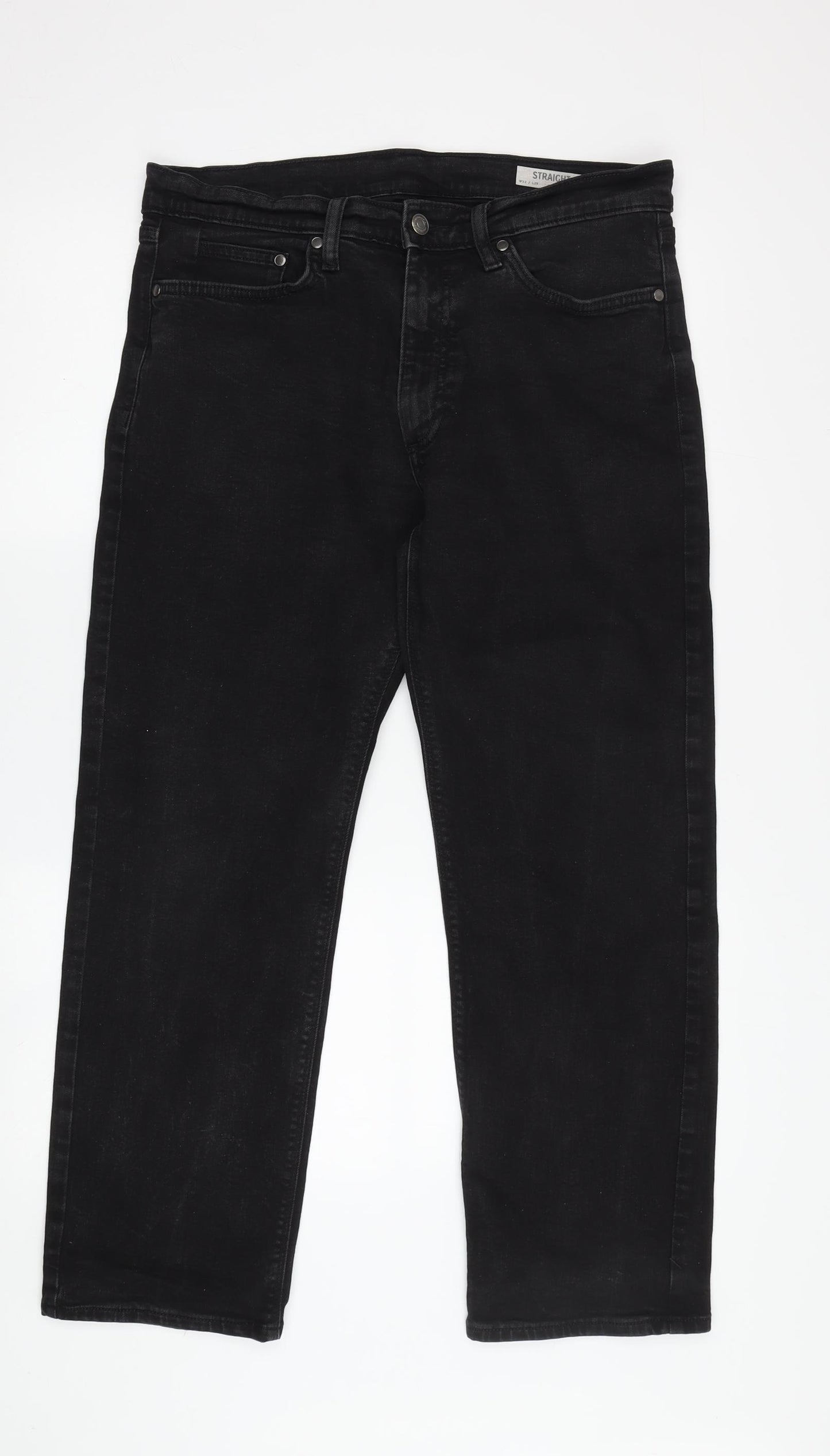 Marks and Spencer Men’s Black Straight Jeans Size 32