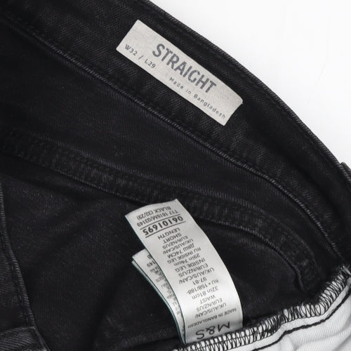 Marks and Spencer Men’s Black Straight Jeans Size 32
