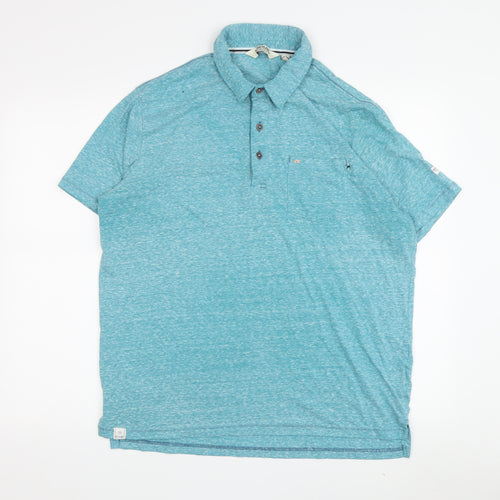 Regatta Men's Blue Polo Shirt L Short Sleeve