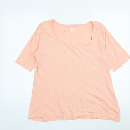 Lands' End Women's Pink 3/4 Sleeve Top - Size L