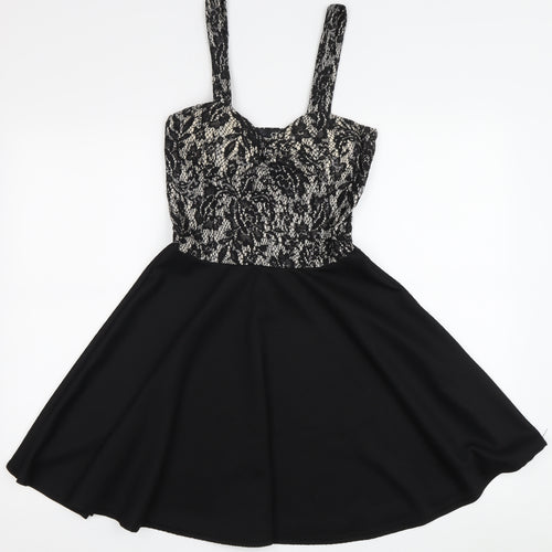 Quiz Women's Black Strappy Sleeveless Cocktail Dress